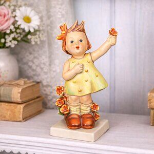 Vintage Hummel Figurines with Flaw, Spring Cheer #72 TMK3 Goebel Germany